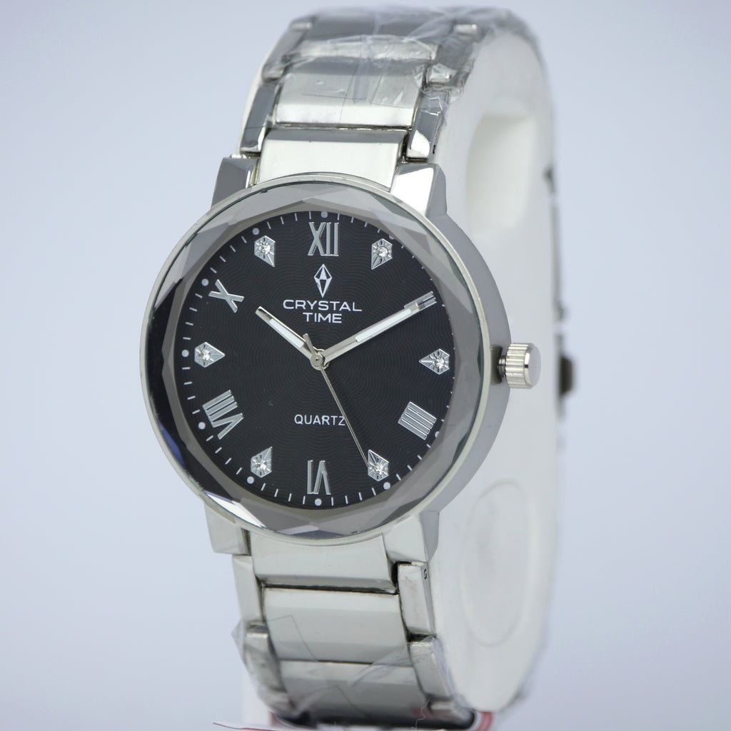 Crystal Time Men’s Quartz Watch (BZ-ES35) – Black Dial