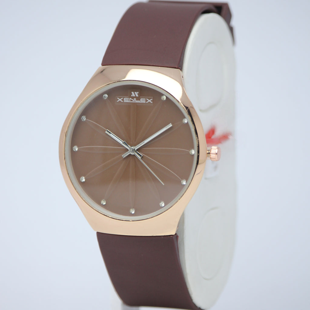 Xenlex Men’s Quartz Watch (BZ-FD13) – Brown Dial