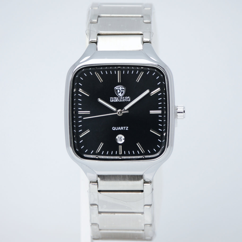 Dearno Men’s Quartz Watch (BZ-ES43) - Black Square Dial with Date