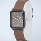 TOMI Men’s Quartz Watch (BZ-FD12) – Brown Dial Rectangular Design