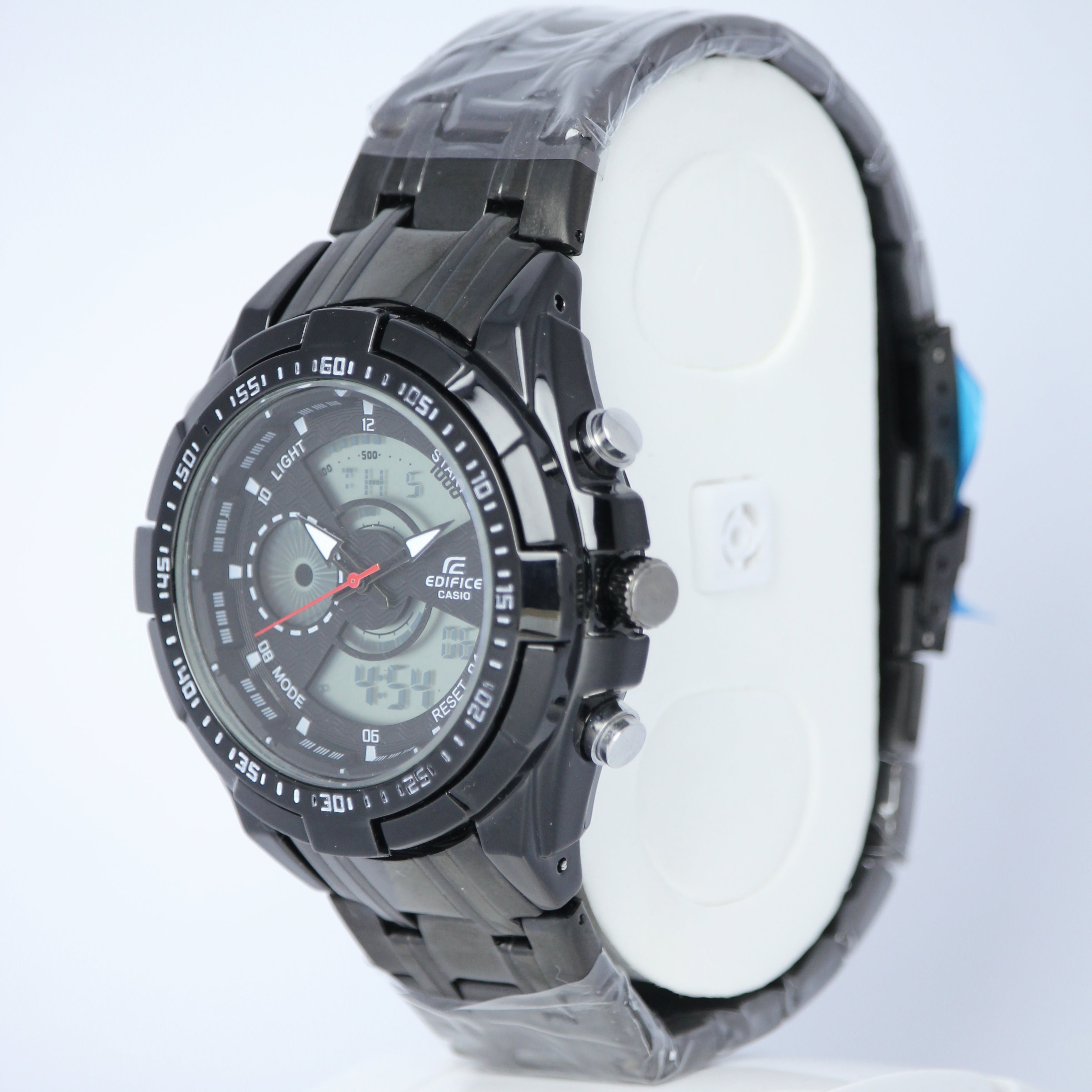 Casio EDIFICE Men’s Dual Sports Watch (BZ-ES012) – Black Dial Stainless Steel