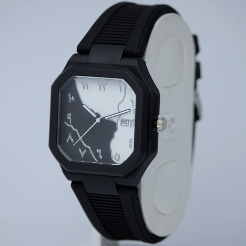 ARABIC CLASSIC Men’s Watch (BZ-FD06) – Unique Black & White Dial with Date