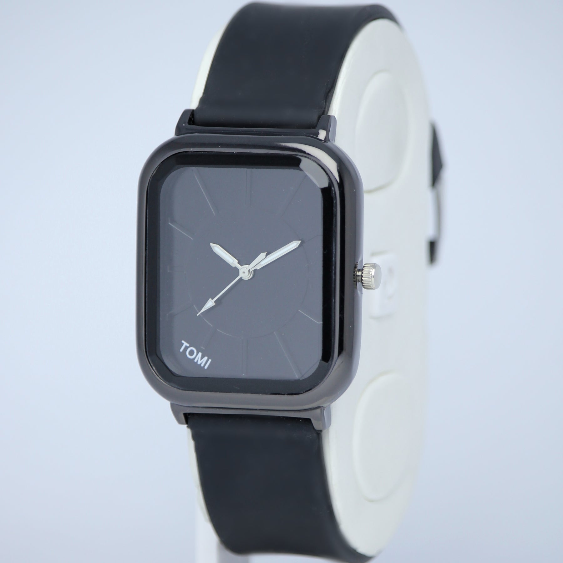 TOMI Men’s Modern Quartz Watch (BZ-FD09) – Square Black Dial