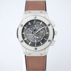 HUBLOT Men's Quartz Watch (BZ-FD01) - Grey Dial with Brown Straps