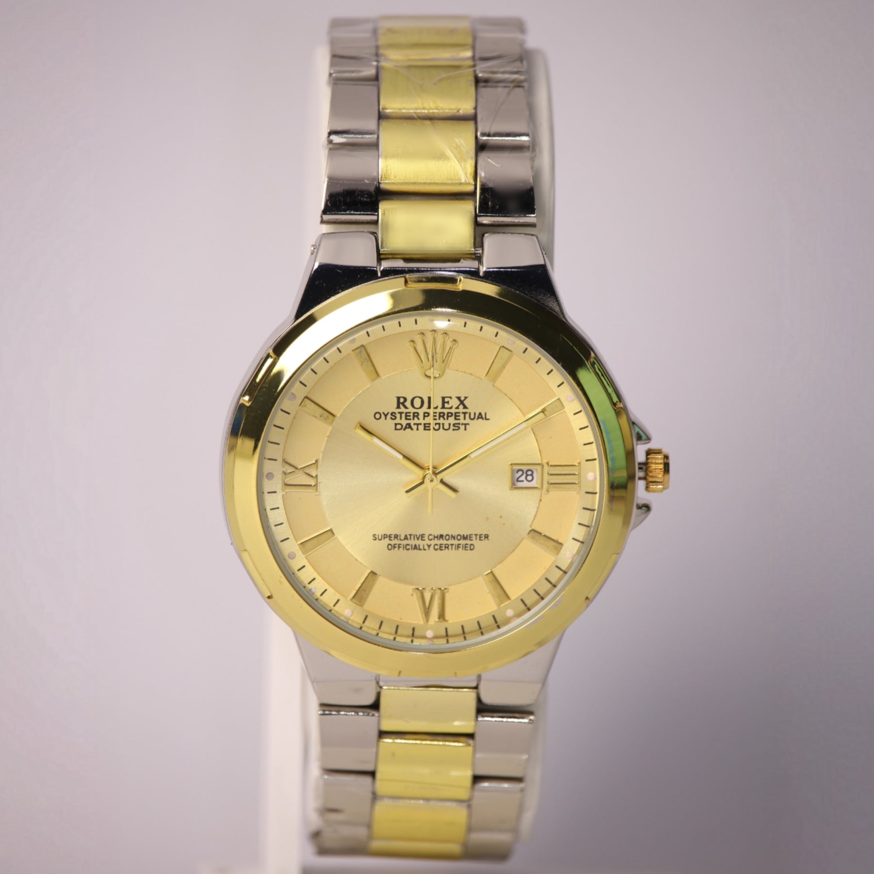Rolex (BZ-HH01) Luxury Gold-Silver Couple Watch – Jubilee Chain