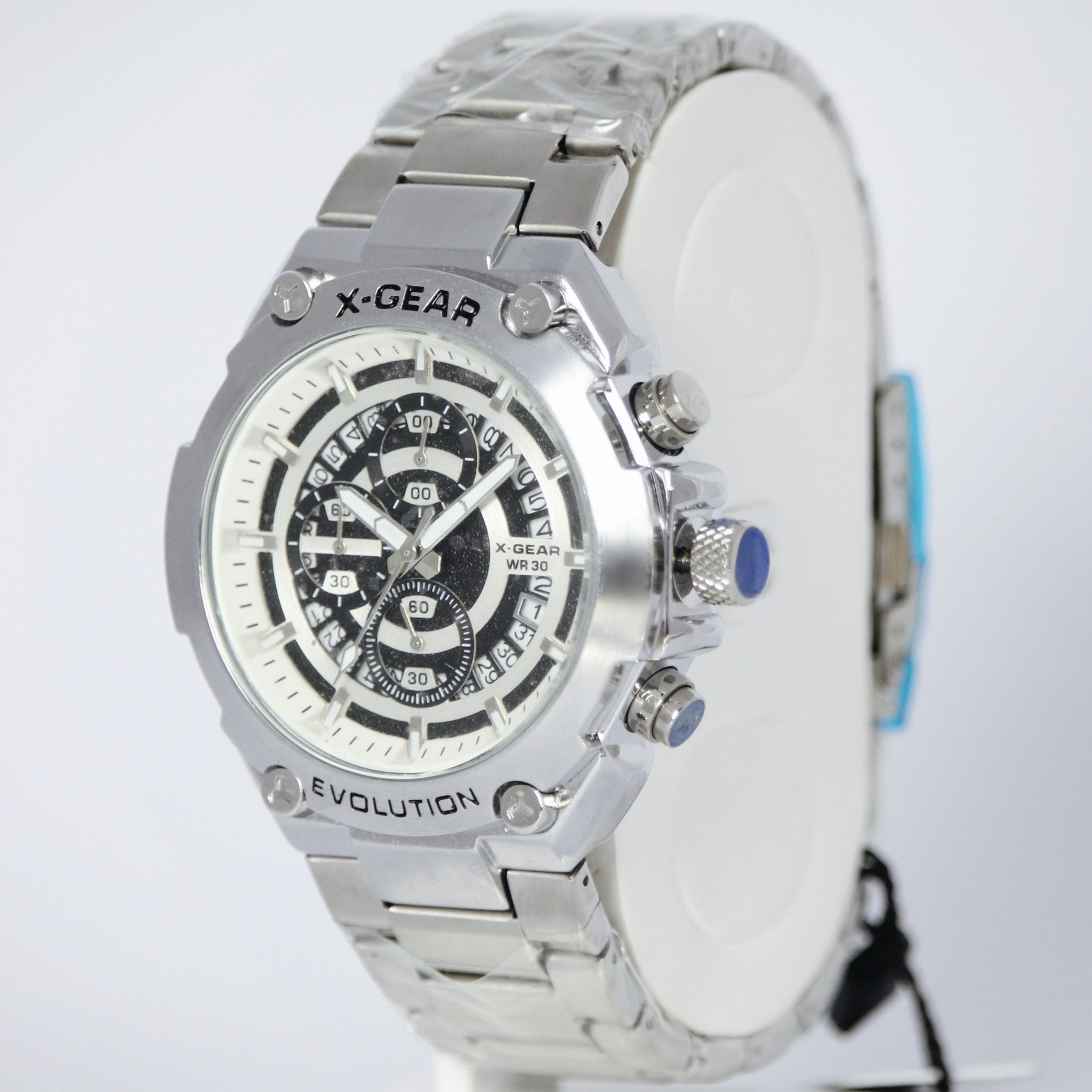 X-Gear Evolution Men’s Watch (BZ-ES06) Limited Edition – Silver & White Stainless Steel