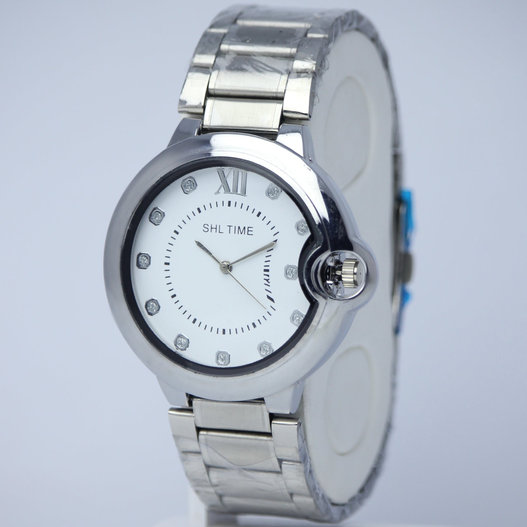 SHL TIME Men’s Stainless Steel Quartz Watch (BZ-ES31) – Crystal Markers