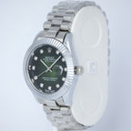 Rolex Oyster Perpetual Datejust Men’s Watch (BZ-ES015) – Green Dial with Silver Case