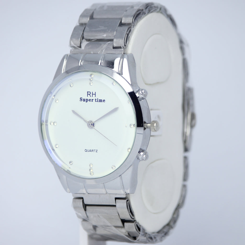 RH Super Time Quartz Men’s Watch (BZ-ES37) – Stainless Steel with Crystal Dial