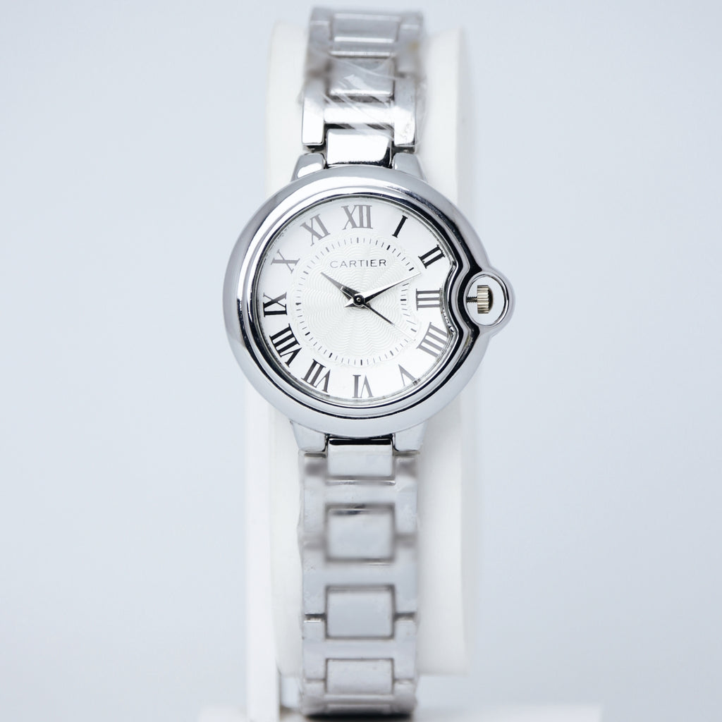 Cartier Women’s Elegant Quartz Watch (BZ-SS09) - Silver Roman Dial