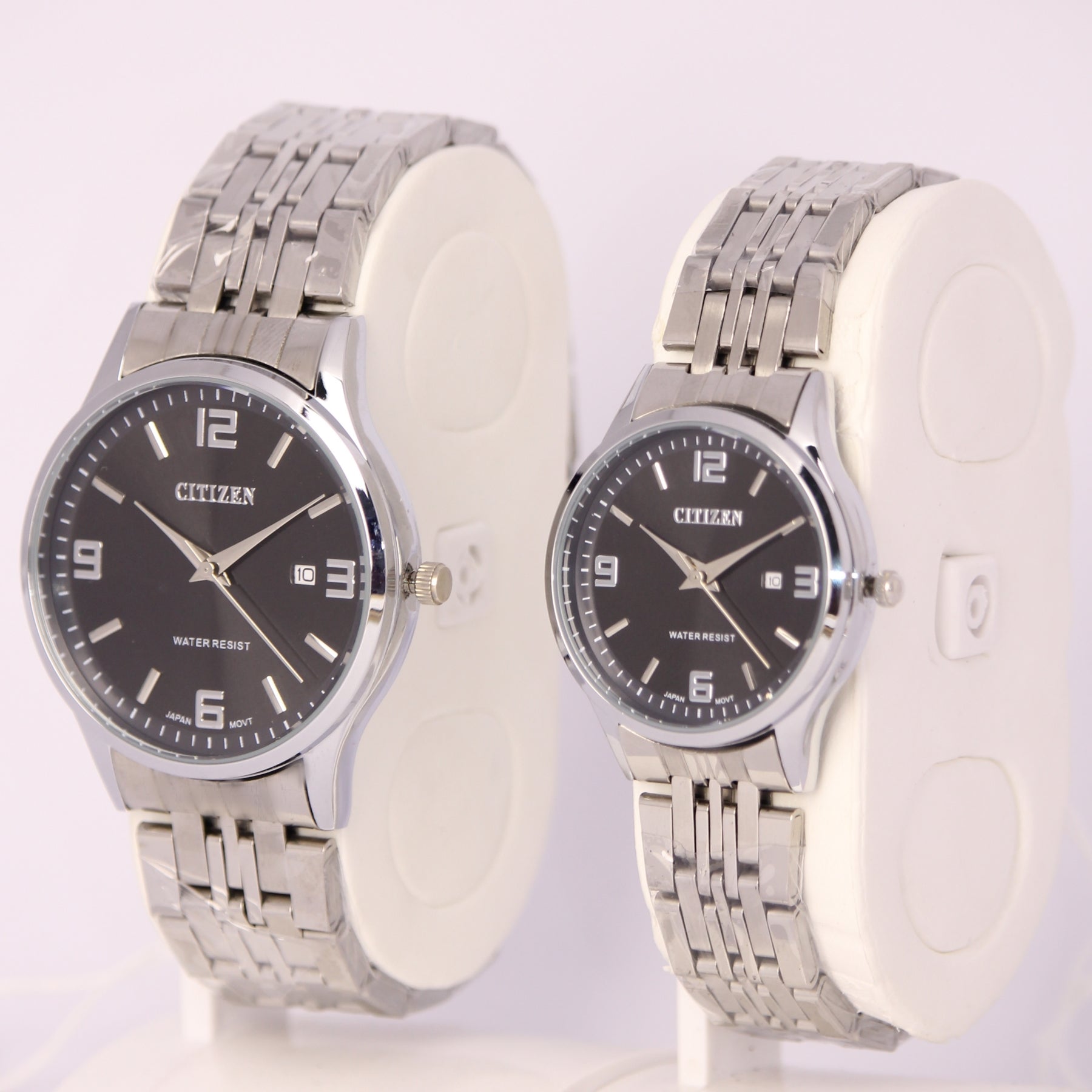 Citizen Classic Couple Watches (BZ-HH03) – Black Dial Stainless Steel