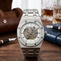 Skyline Martyn Automatic Skeleton Men’s Watch (BZ-ES07) Limited Edition – White Dial Stainless Steel