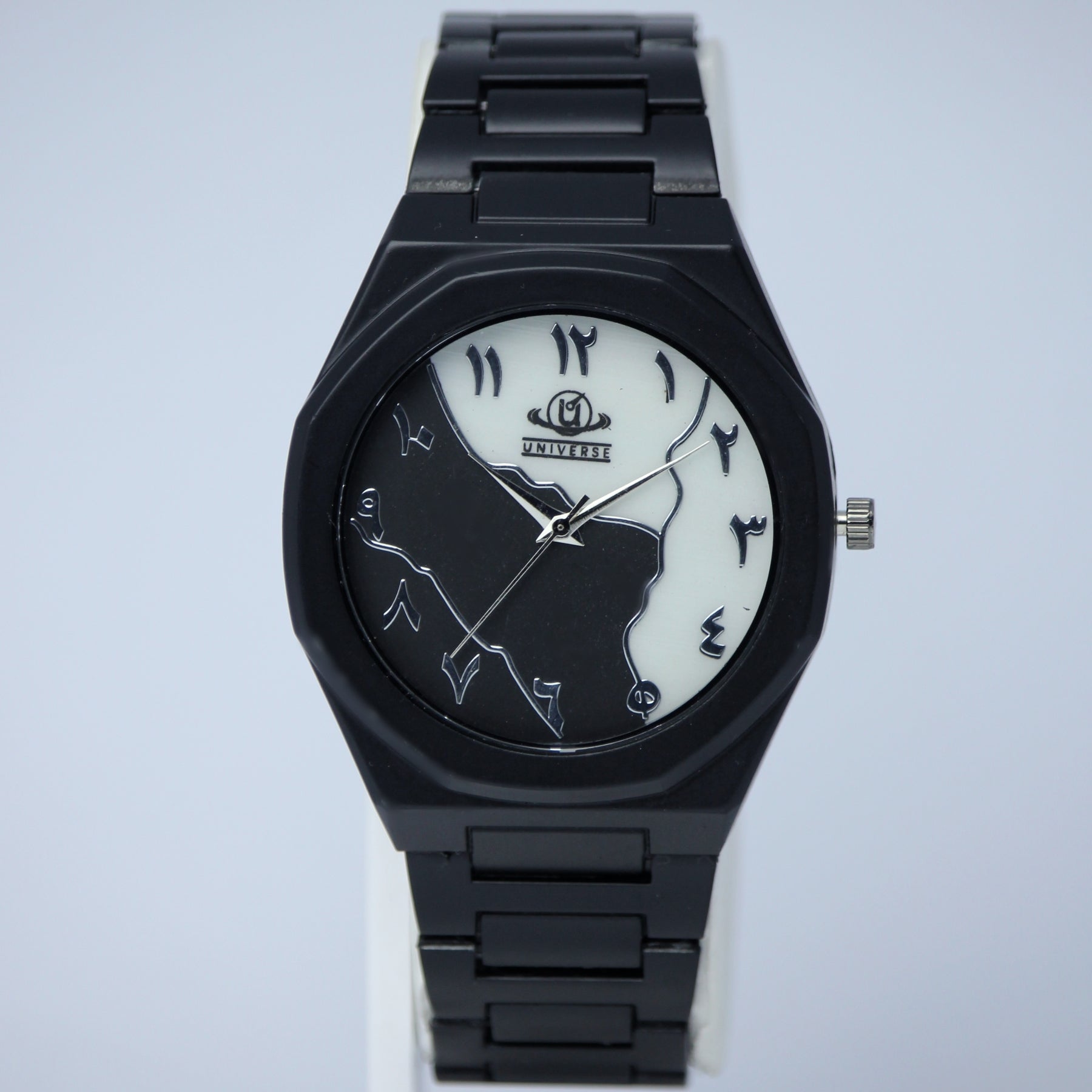 UNIVERSE Arabic Numeral Couple Watches (BZ-HH05) – Stylish Black Stainless Steel