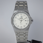 RICK Men's Quartz Watch (BZ-ES39) - White Textured Dial | Stainless Steel