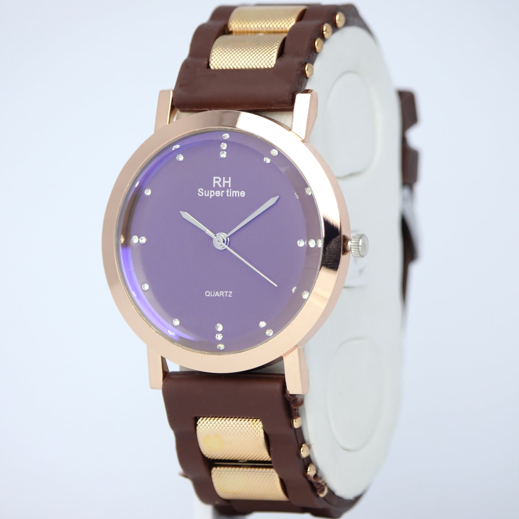 RH Super Time Men’s Quartz Watch (BZ-FD11) – Brown Dial with Rose Gold Case