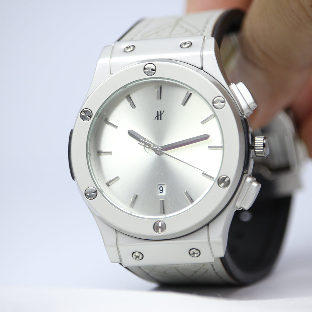 HUBLOT Men's Quartz Watch (BZ-FD01) - Silver Dial with Date
