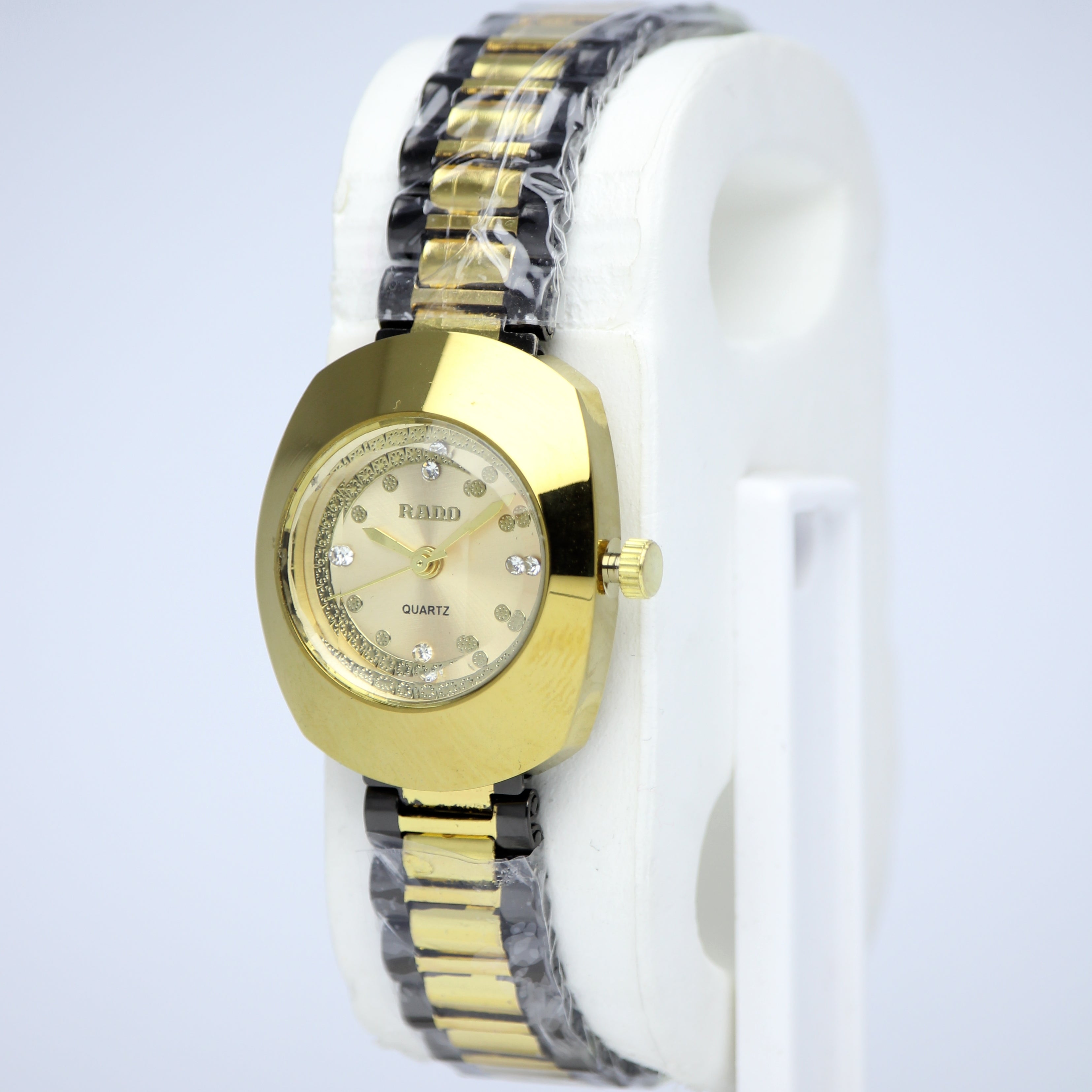 RADO Elegant Women’s Quartz Watch (BZ-SS04) – Gold Dial