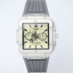 Hublot Men’s Quartz Watch (BZ-FD16) - Silver Square Dial