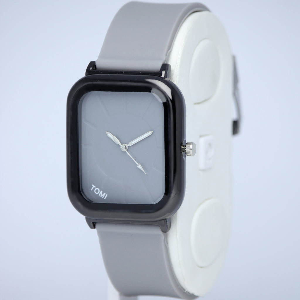 TOMI Men’s Modern Quartz Watch (BZ-FD09) – Square Grey Dial
