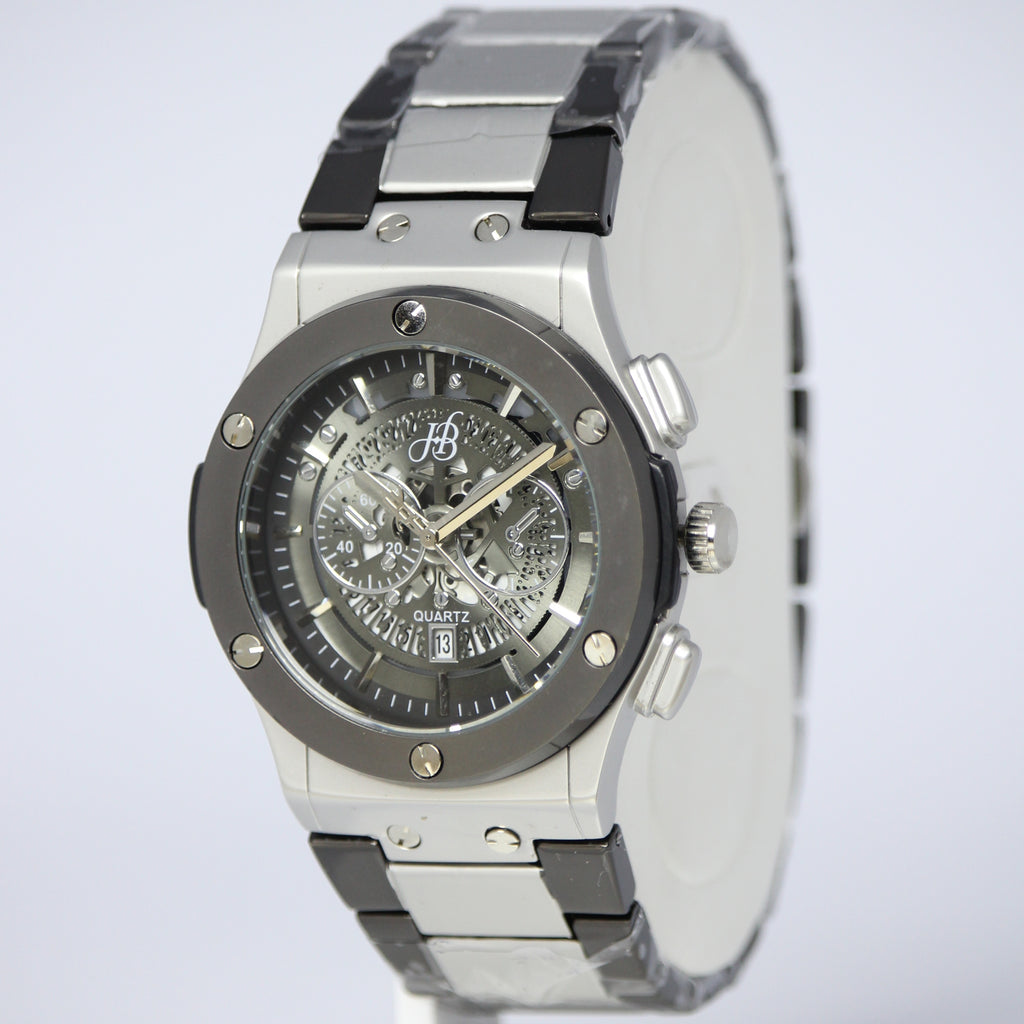 Hublot Men’s Quartz Watch (BZ-ES10) – Gray Dial Stainless Steel