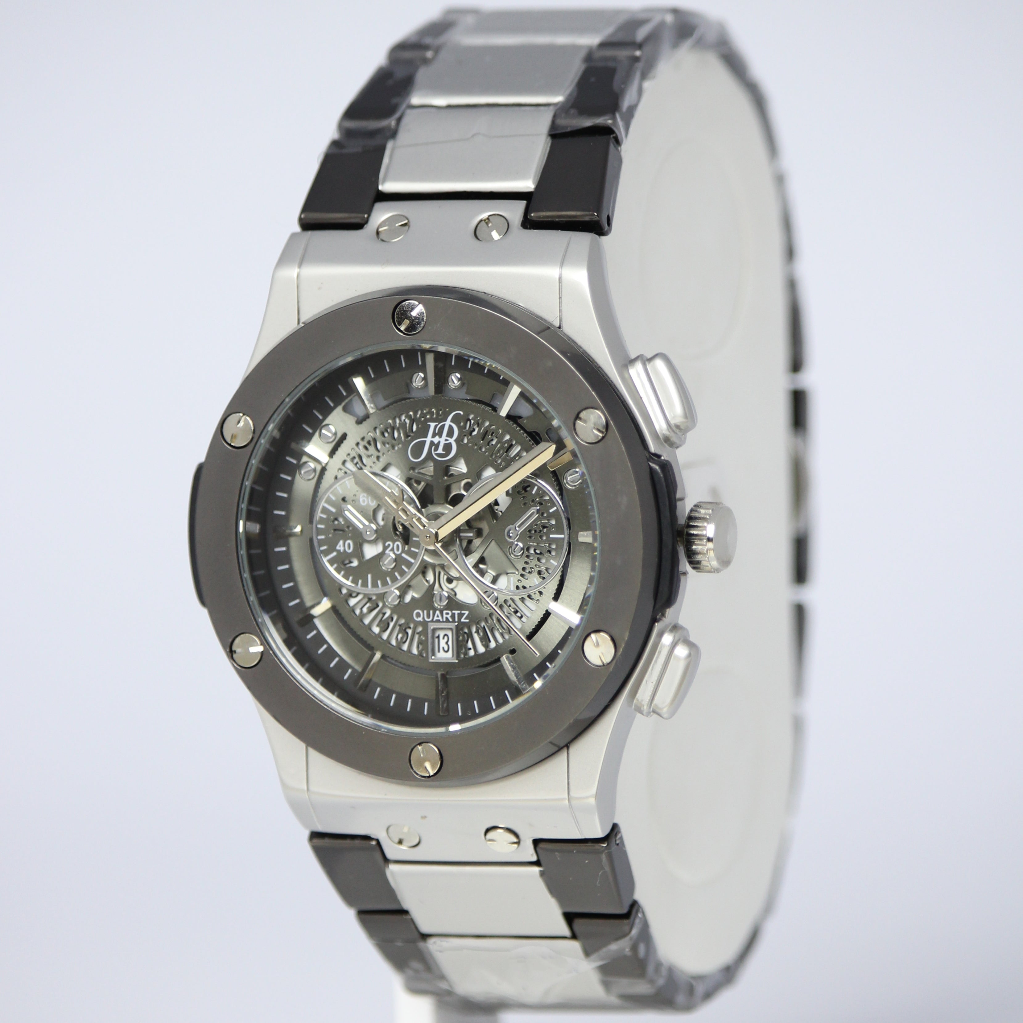 Hublot Men’s Quartz Watch (BZ-ES10) – Gray Dial Stainless Steel