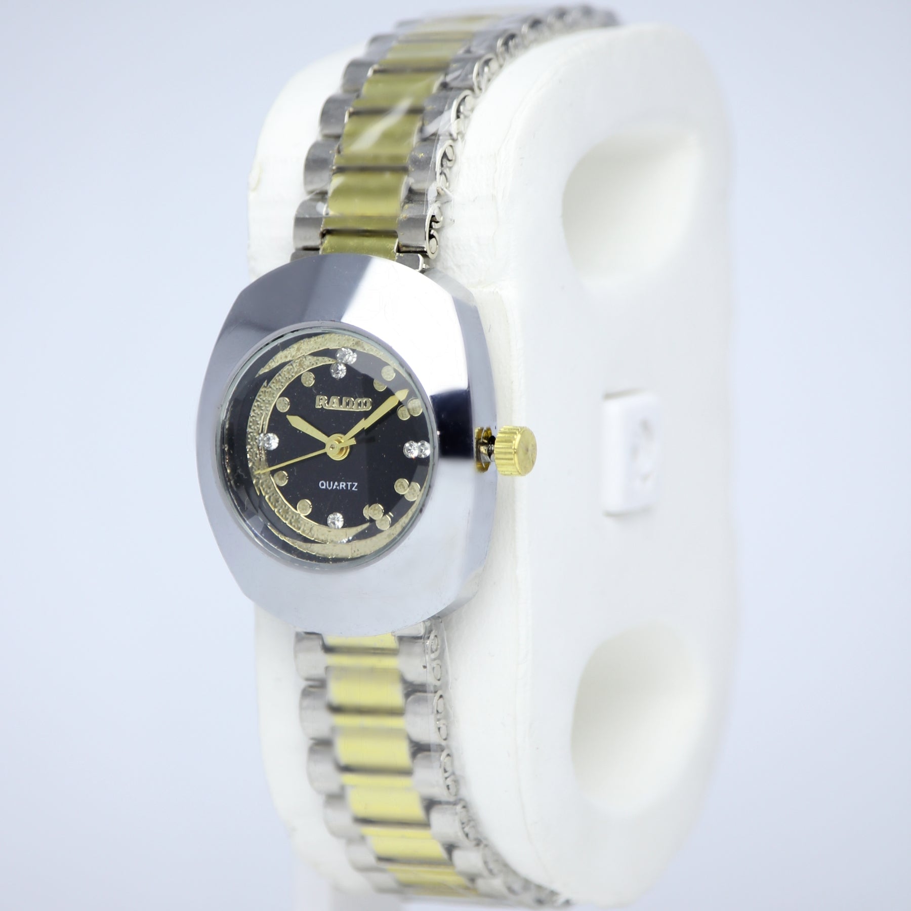 RADO Elegant Women’s Quartz Watch (BZ-SS04) – Black Dial