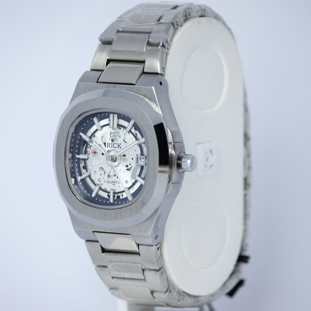 Rick Men’s Quartz Watch (BZ-ES013) – Blue Dial Stainless Steel