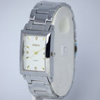 MSETA Men’s Quartz Watch (BZ-ES18) – Rectangular White Dial Stainless Steel