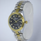 Rolex Oyster Perpetual Datejust Men’s Watch (BZ-ES015) – Black Dial with Gold Case