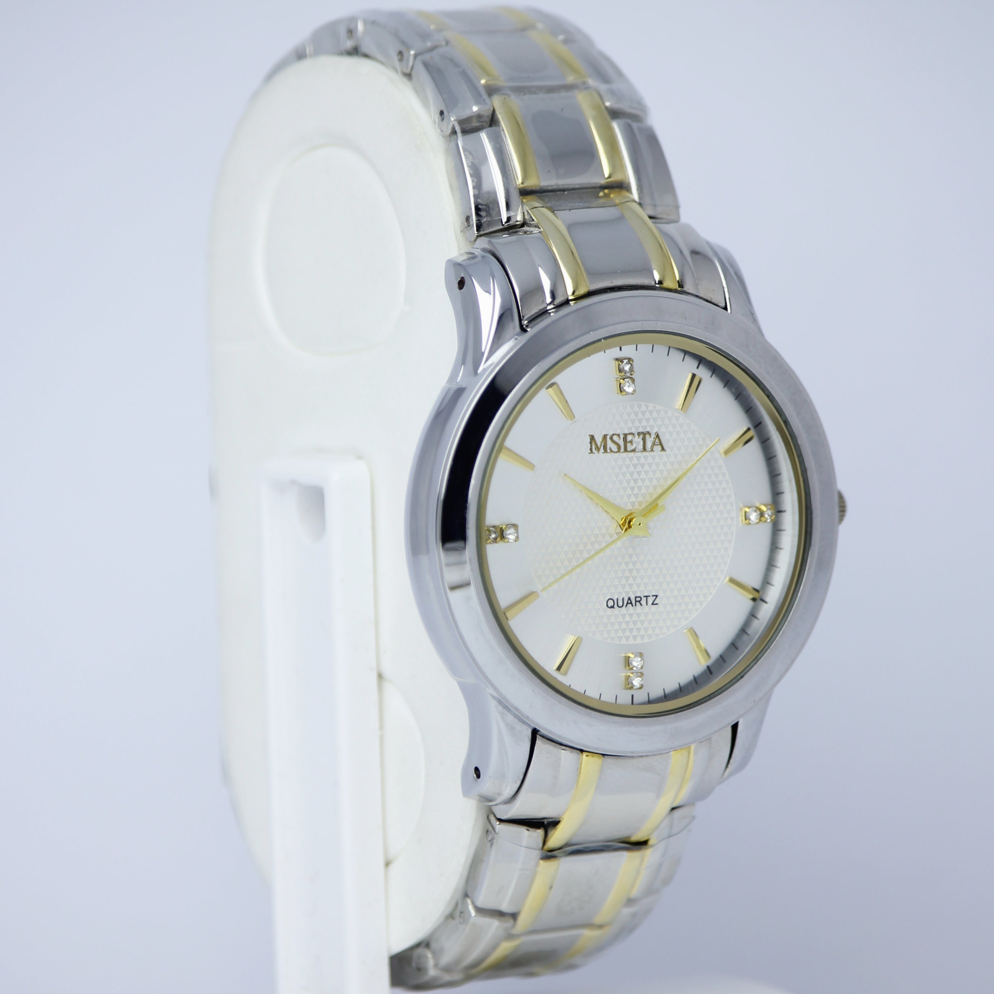 MSETA Men’s Quartz Watch (BZ-ES21) – Silver Textured Dial Stainless Steel
