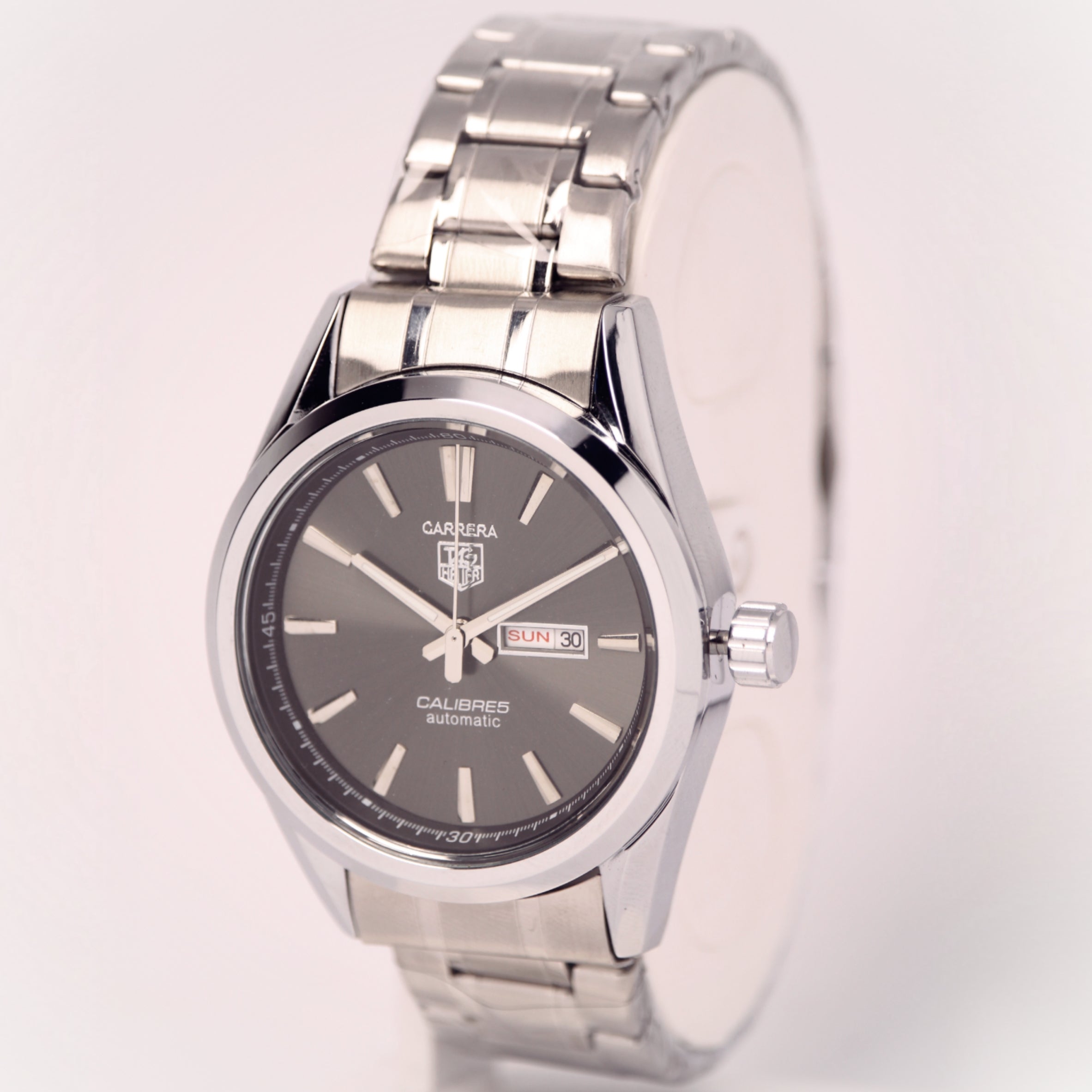 TAG Heuer Carrera Calibre 5 Men’s Watch (BZ-ES02) - Deep Gray dial