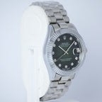 Rolex Oyster Perpetual Datejust Men’s Watch (BZ-ES015) – Green Dial with Silver Case