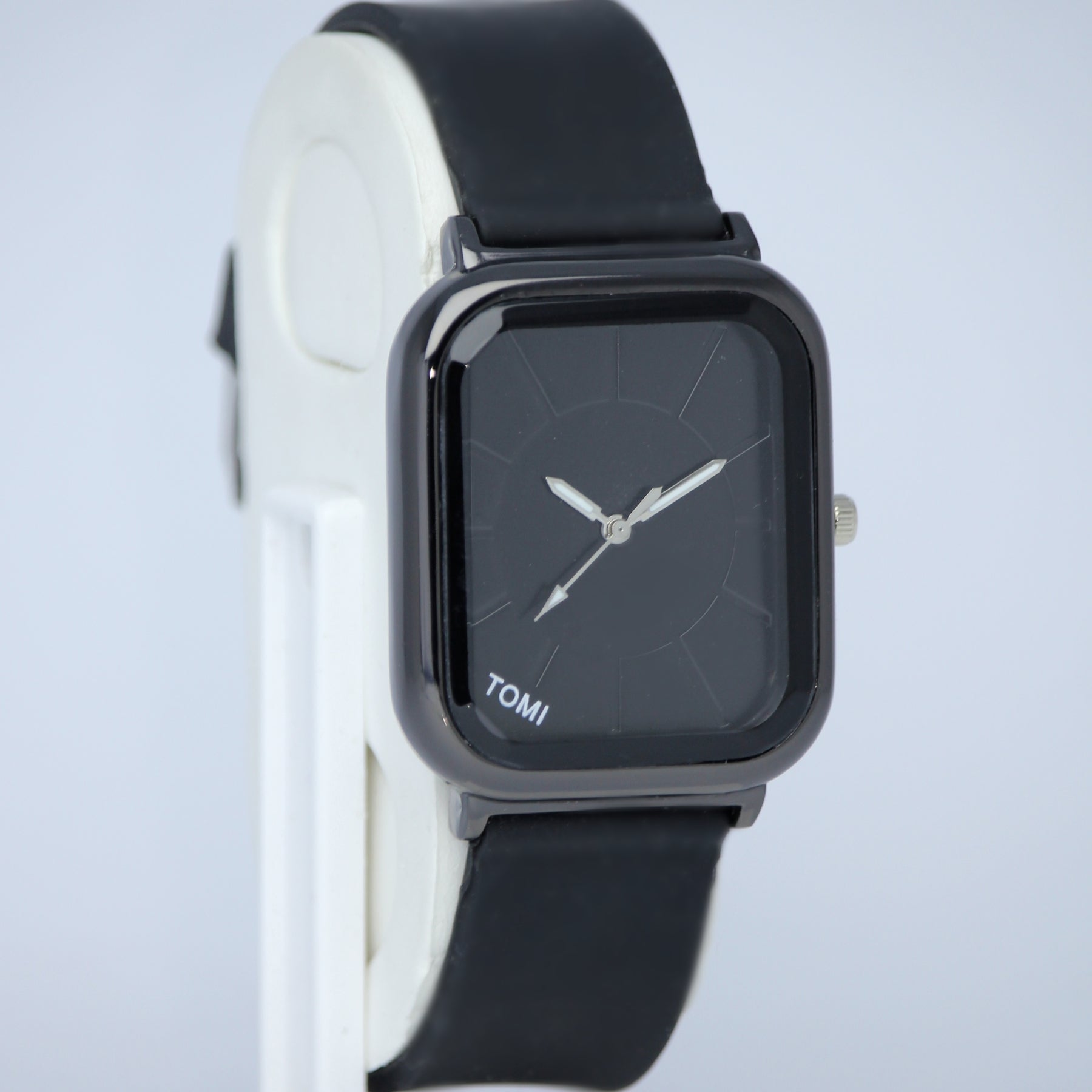 TOMI Men’s Modern Quartz Watch (BZ-FD09) – Square Black Dial