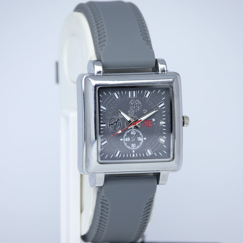 VITZ Stylish Men’s Quartz Watch (BZ-FD10) – Square Grey Dial
