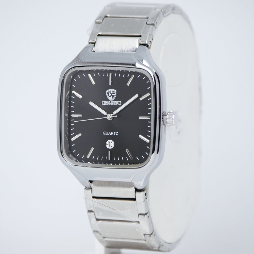 Dearno Men’s Quartz Watch (BZ-ES43) - Black Square Dial with Date