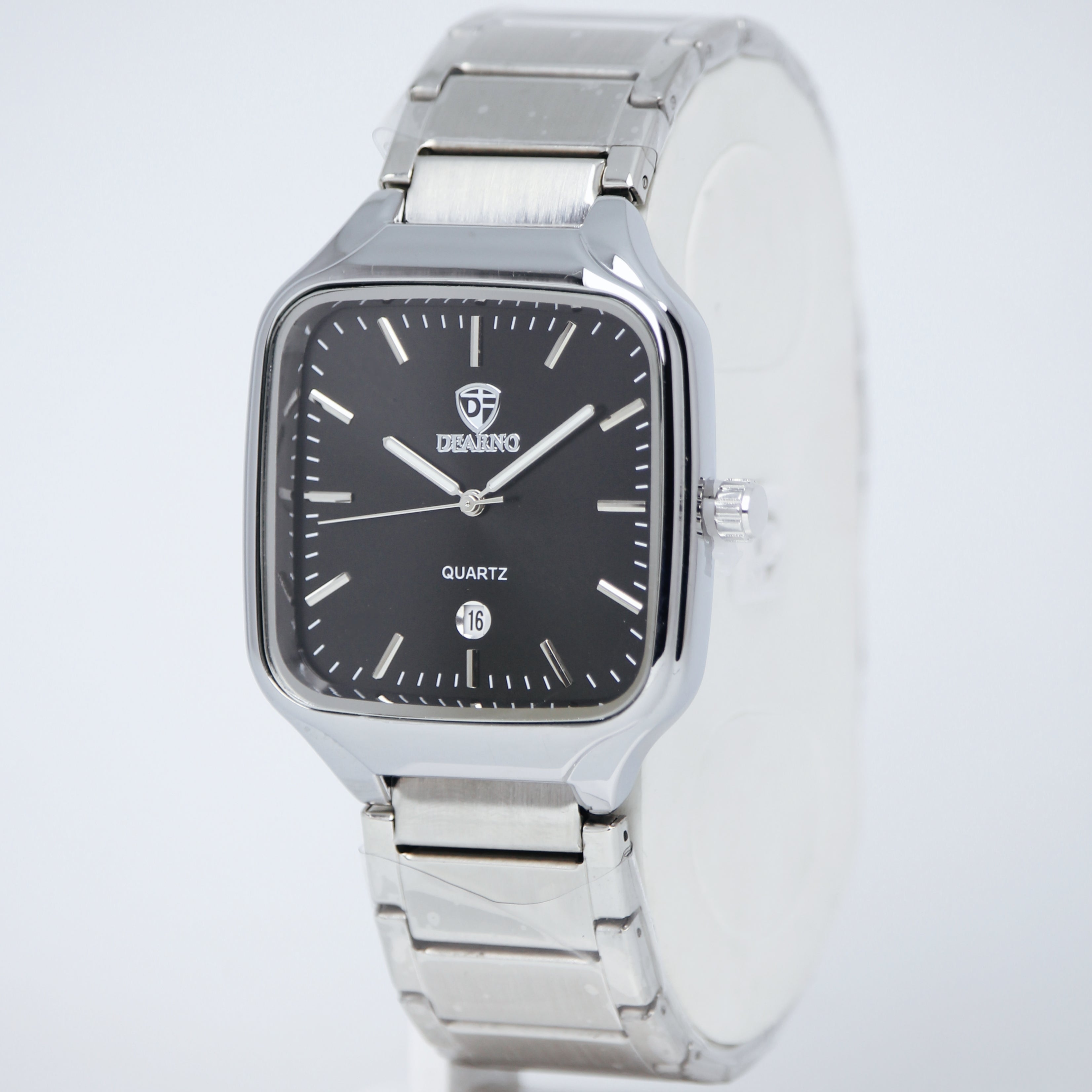 Dearno Men’s Quartz Watch (BZ-ES43) - Black Square Dial with Date