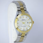 Rolex Oyster Perpetual Datejust Men’s Watch (BZ-ES015) – Silver Dial with Gold Case