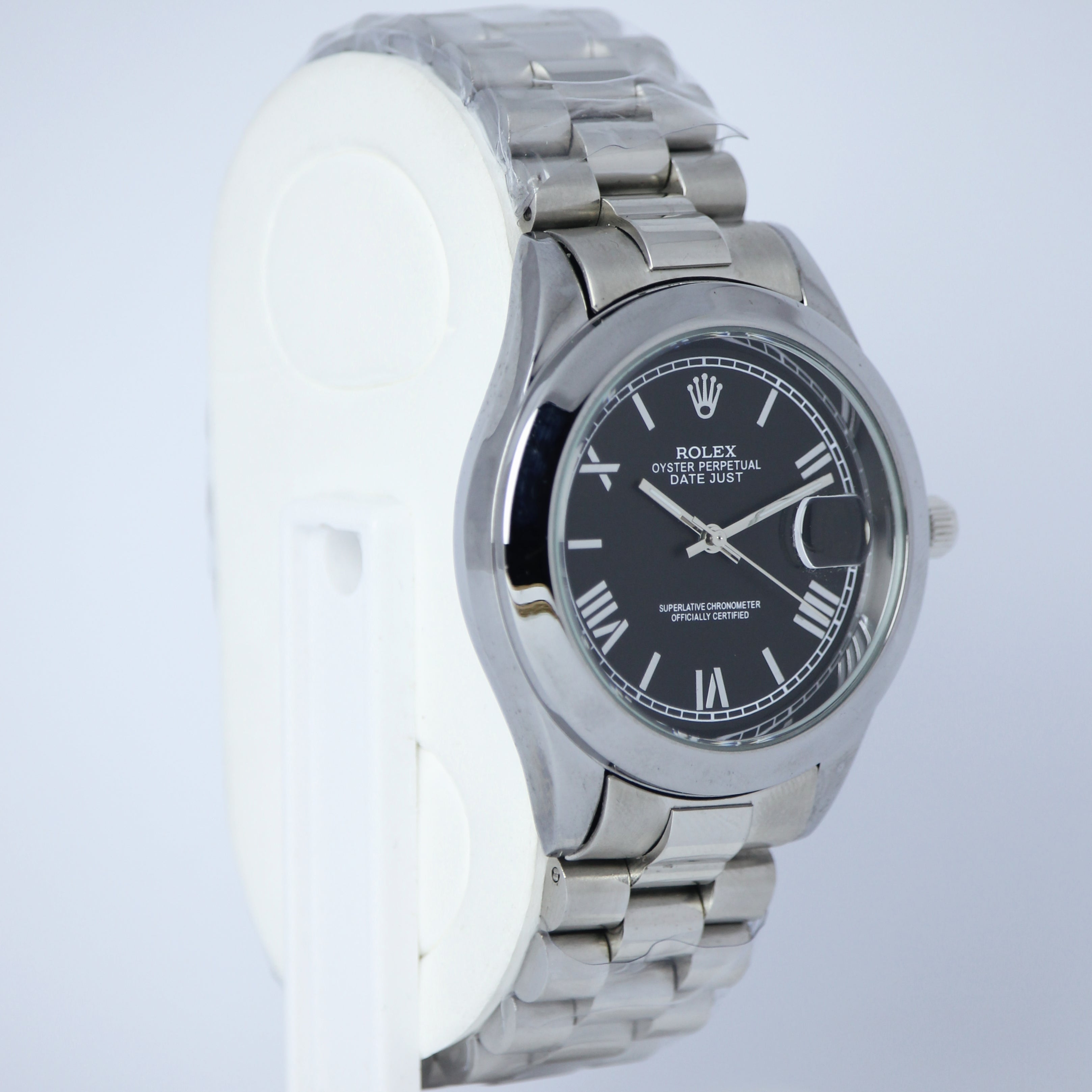 Rolex Oyster Perpetual Datejust Men’s Watch (BZ-ES014) – Black Dial Stainless Steel