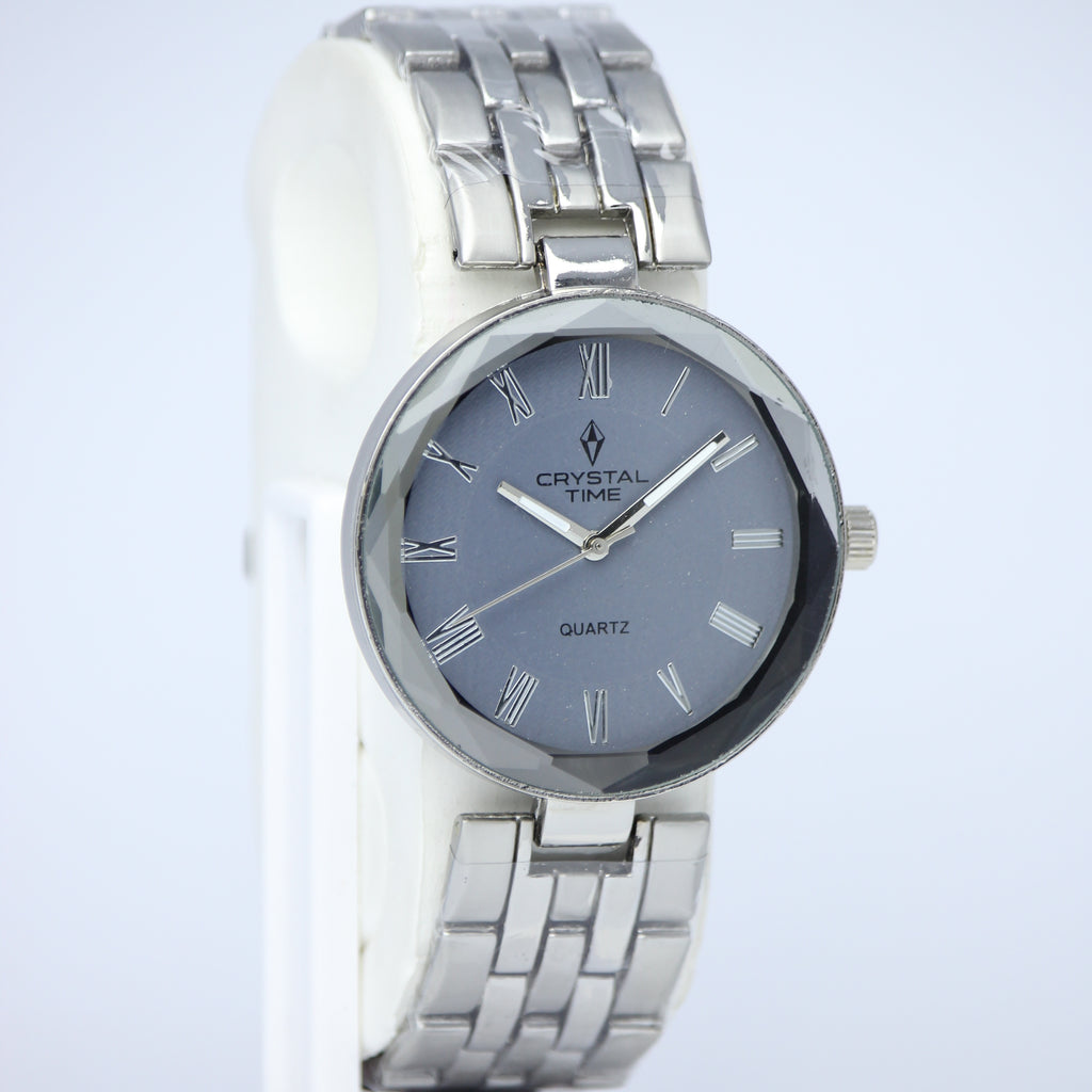 Crystal Time Men’s Quartz Watch (BZ-ES36) – Grey Dial Stainless Steel