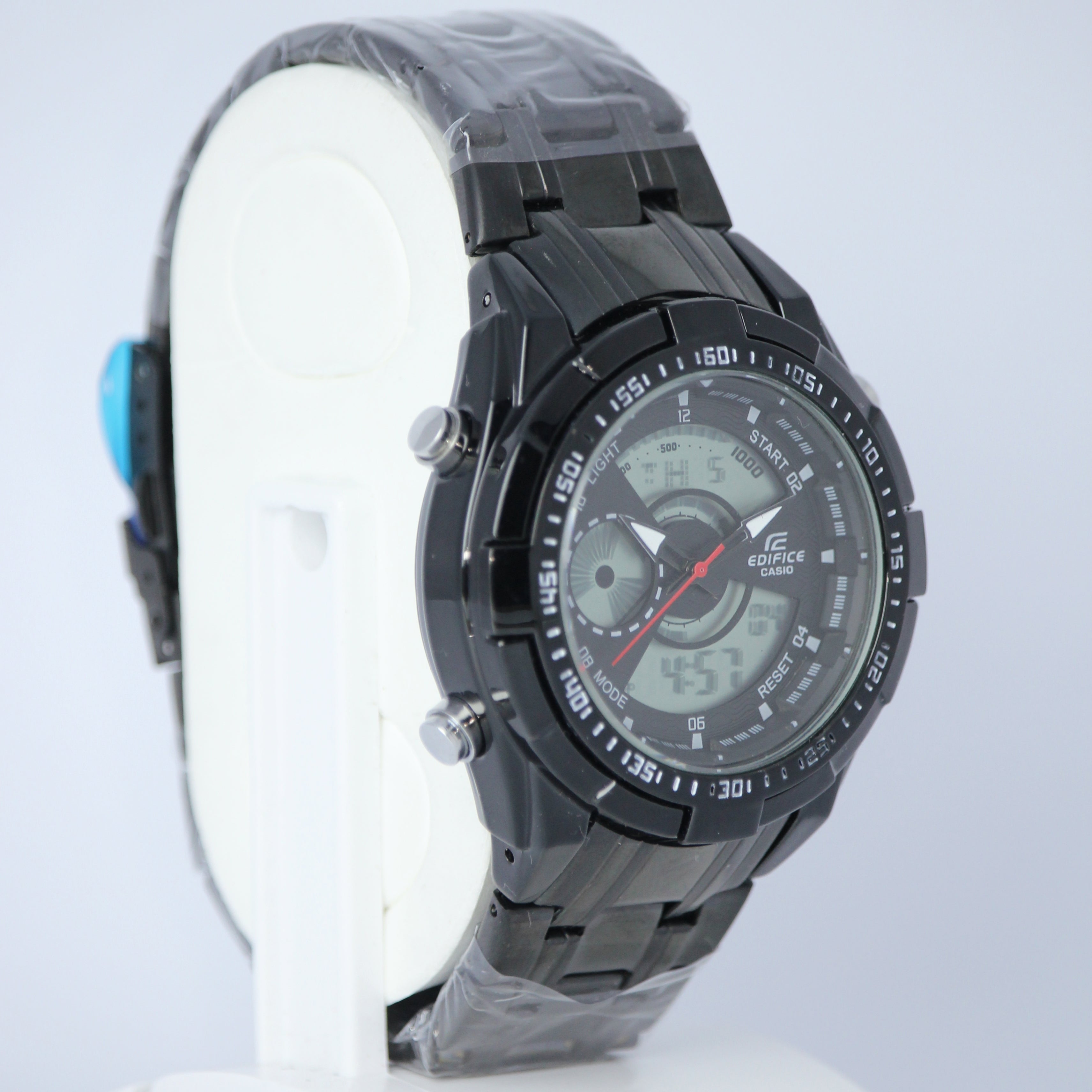 Casio EDIFICE Men’s Dual Sports Watch (BZ-ES012) – Black Dial Stainless Steel