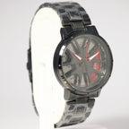 TENCEL Men’s Rotating Wheel Mechanical Watch (BZ-ES09) – Red Accents Stainless Steel
