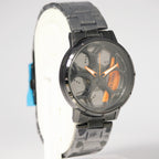TENCEL Men’s Rotating Wheel Mechanical Watch (BZ-ES09) – Orange Accents Stainless Steel