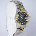 Rolex Oyster Perpetual Datejust Men’s Watch (BZ-ES015) – Black Dial with Gold Case