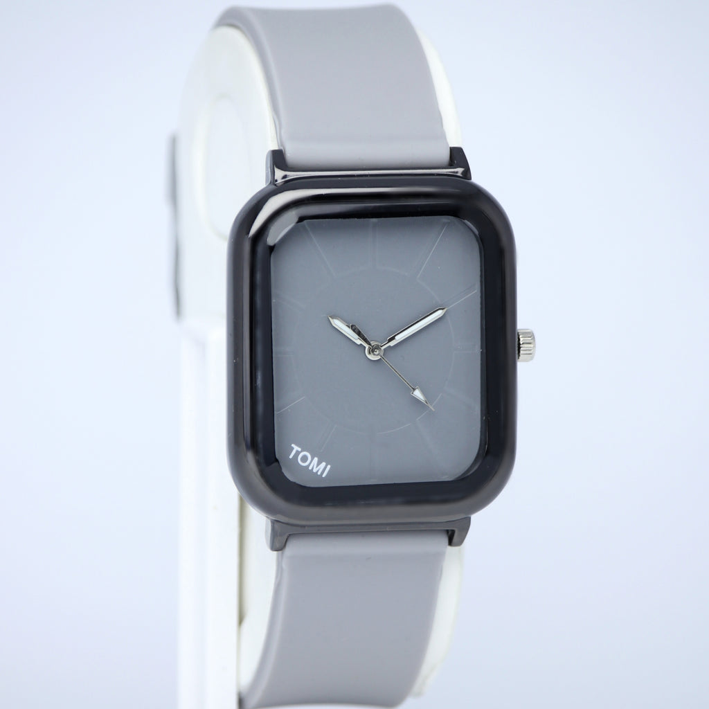 TOMI Men’s Modern Quartz Watch (BZ-FD09) – Square Grey Dial