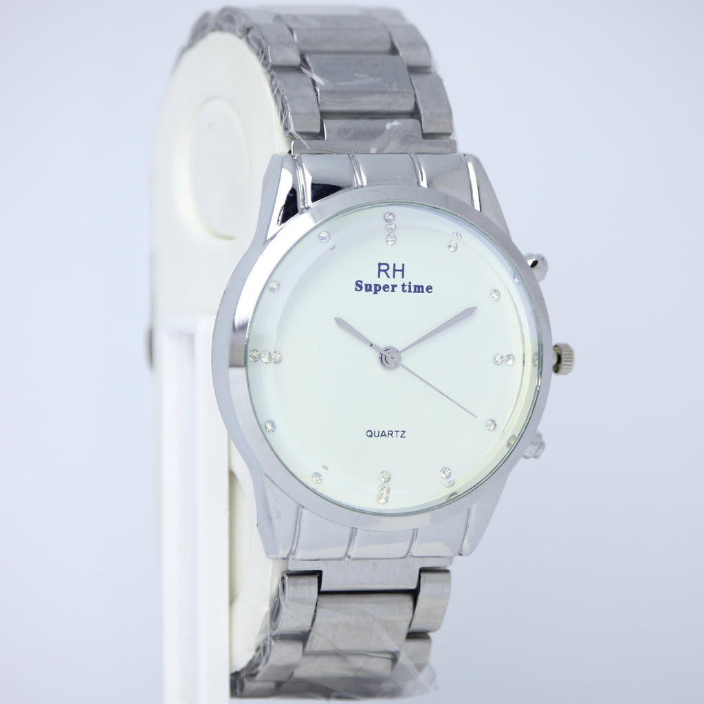 RH Super Time Quartz Men’s Watch (BZ-ES37) – Stainless Steel with Crystal Dial