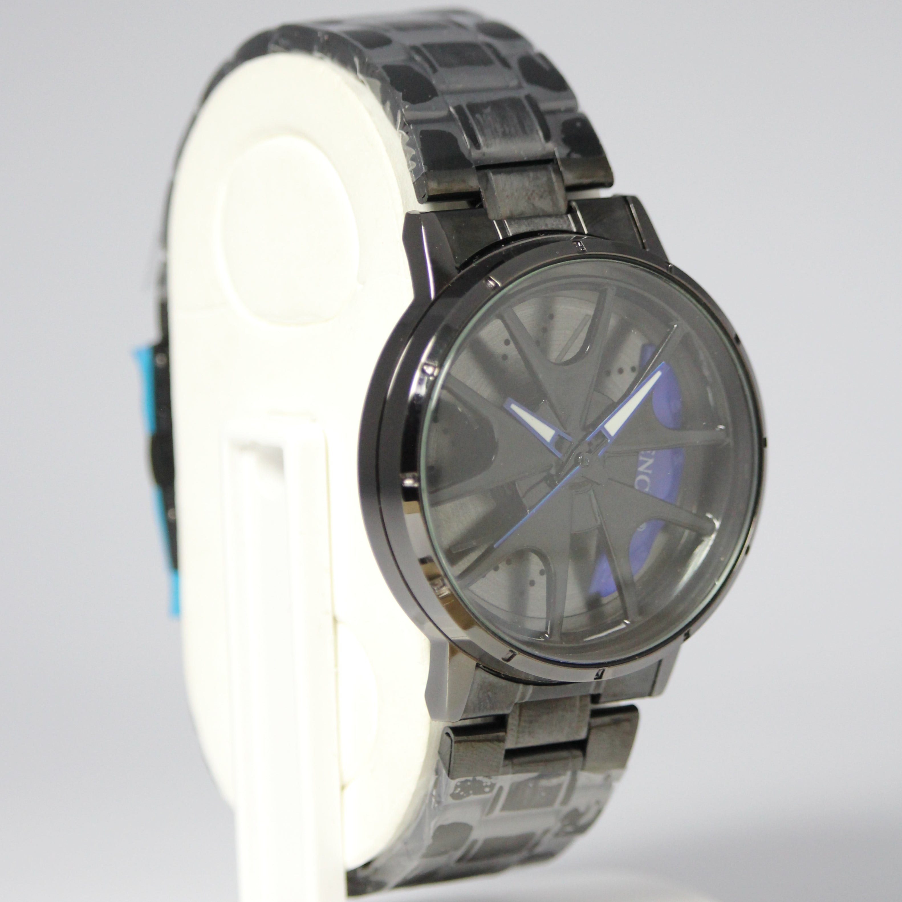 TENCEL Men’s Rotating Wheel Mechanical Watch (BZ-ES09) – Blue Accents Stainless Steel