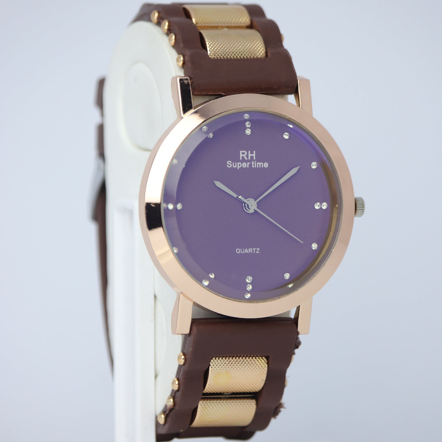 RH Super Time Men’s Quartz Watch (BZ-FD11) – Brown Dial with Rose Gold Case