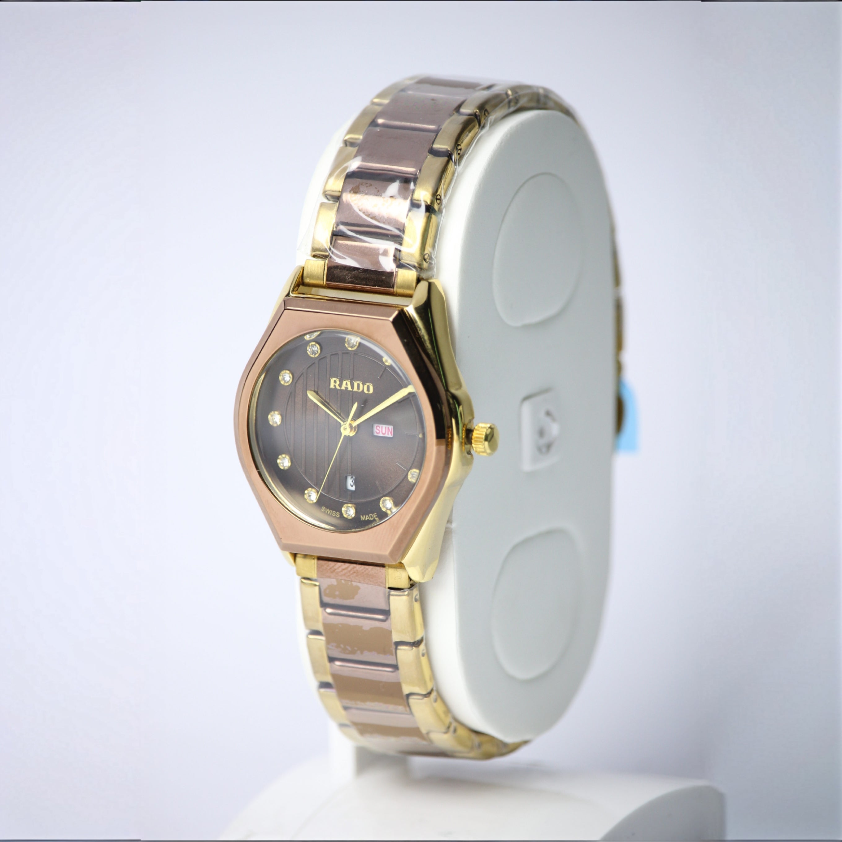 RADO (BZ-SS01) Brown Dial Stainless Steel Watch - Water Resist