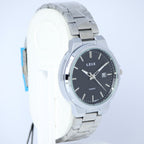 LEIX Men’s Quartz Watch (BZ-ES19) – Black Textured Dial Stainless Steel