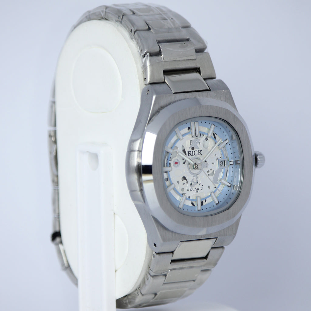 Rick Men’s Quartz Watch (BZ-ES013) – Sky Blue Dial Stainless Steel